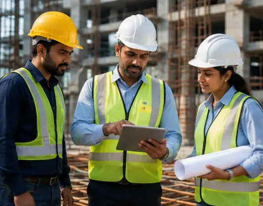 Construction site management and project delivery