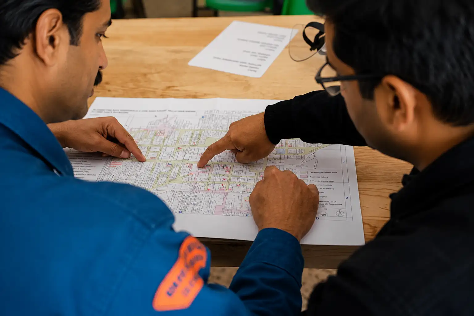 Construction blueprint and planning